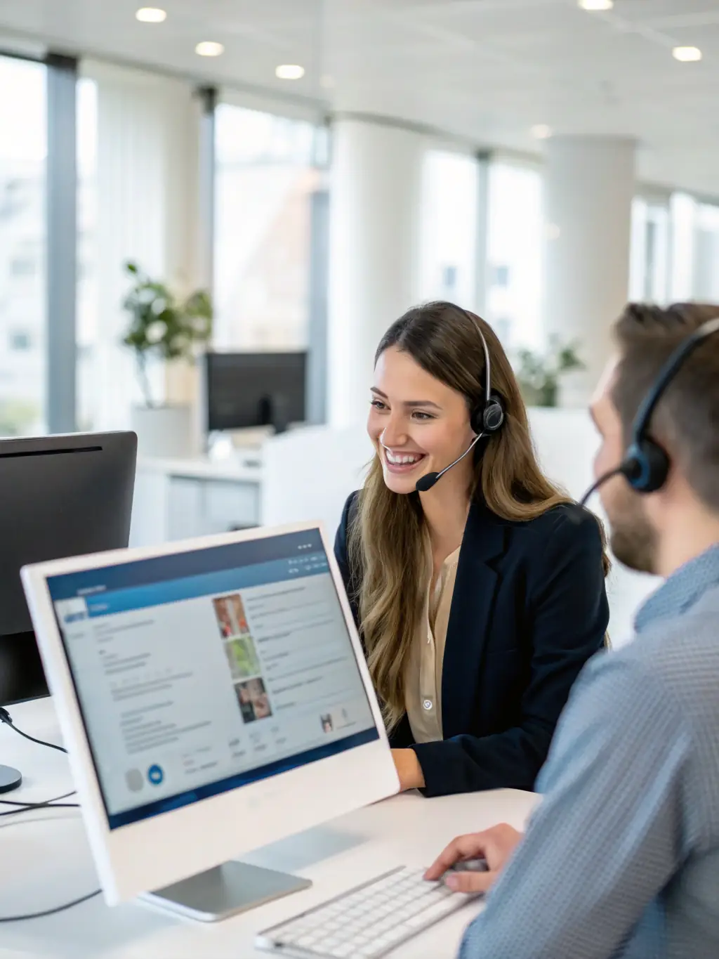 A customer service interface using Blab to provide automated voice responses, enhancing user experience.